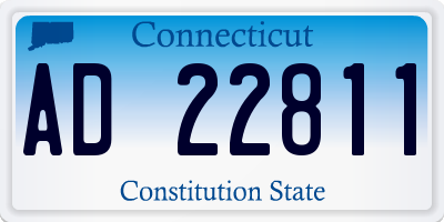 CT license plate AD22811