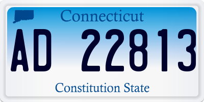 CT license plate AD22813