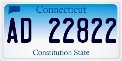 CT license plate AD22822
