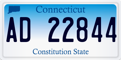 CT license plate AD22844