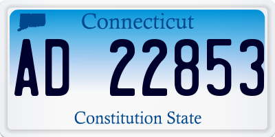 CT license plate AD22853