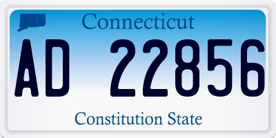 CT license plate AD22856