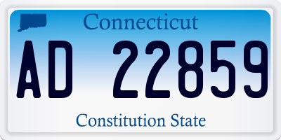 CT license plate AD22859
