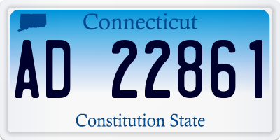 CT license plate AD22861