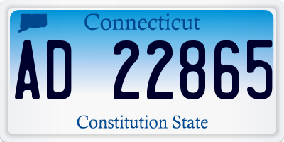 CT license plate AD22865