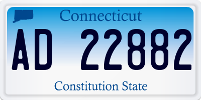CT license plate AD22882
