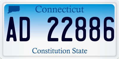 CT license plate AD22886