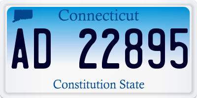 CT license plate AD22895
