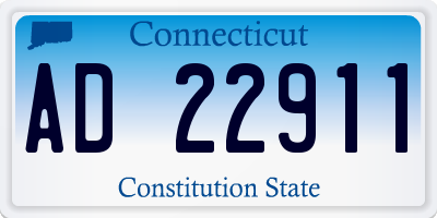 CT license plate AD22911