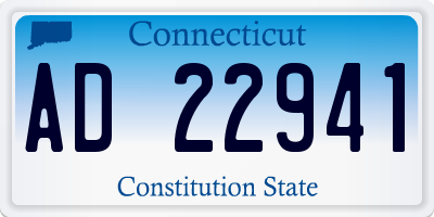 CT license plate AD22941