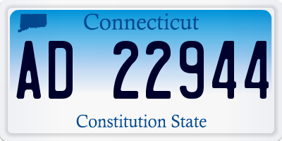 CT license plate AD22944