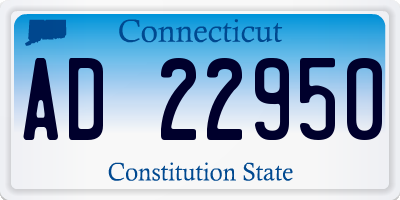 CT license plate AD22950