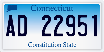 CT license plate AD22951