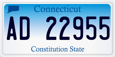 CT license plate AD22955