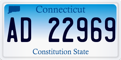 CT license plate AD22969