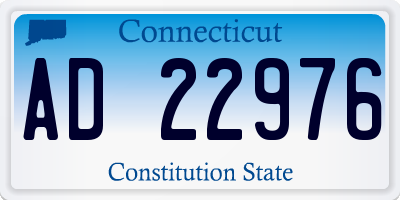 CT license plate AD22976