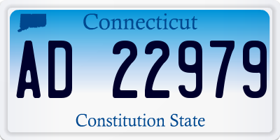 CT license plate AD22979