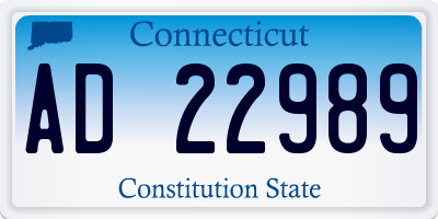 CT license plate AD22989