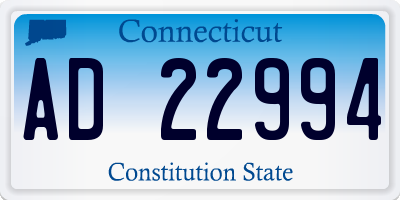CT license plate AD22994
