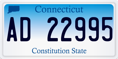 CT license plate AD22995