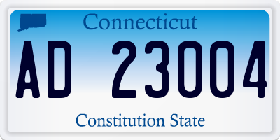 CT license plate AD23004