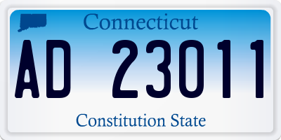 CT license plate AD23011