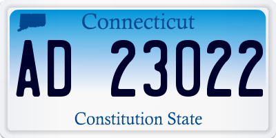 CT license plate AD23022