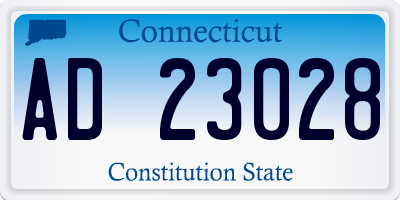 CT license plate AD23028