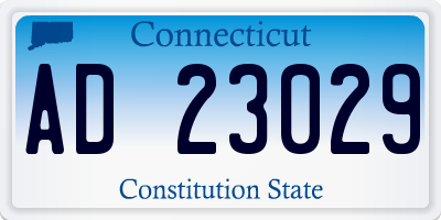 CT license plate AD23029