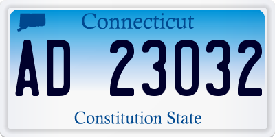 CT license plate AD23032
