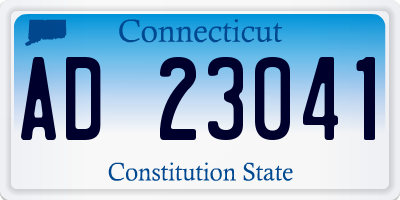 CT license plate AD23041