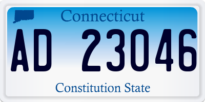 CT license plate AD23046
