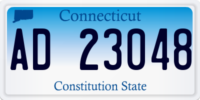 CT license plate AD23048