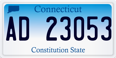 CT license plate AD23053