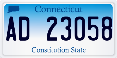 CT license plate AD23058
