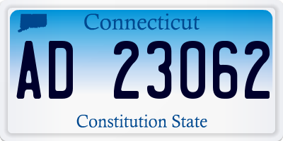 CT license plate AD23062
