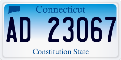 CT license plate AD23067