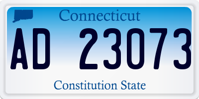 CT license plate AD23073