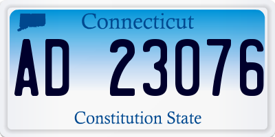 CT license plate AD23076