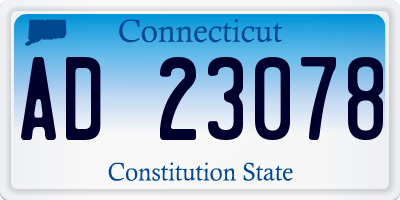 CT license plate AD23078