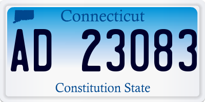CT license plate AD23083