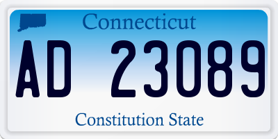 CT license plate AD23089