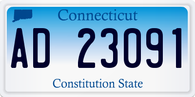 CT license plate AD23091