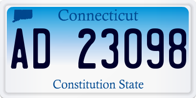 CT license plate AD23098