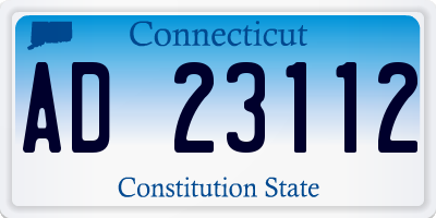 CT license plate AD23112