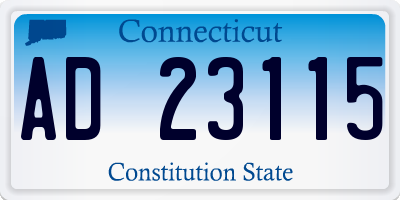 CT license plate AD23115