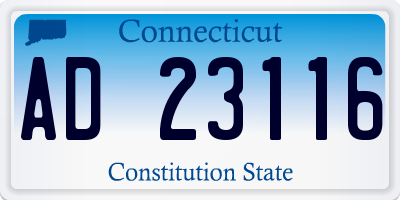 CT license plate AD23116
