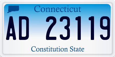 CT license plate AD23119