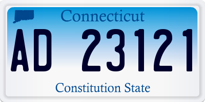CT license plate AD23121