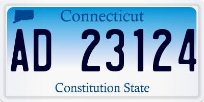 CT license plate AD23124